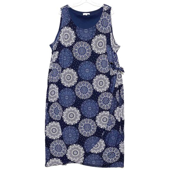 Signature by Robbie Bee Dresses & Skirts - VTG Signature by Robbie Bee Mandala Side Tie Dress Plus 3X Boho Hippie Celestial